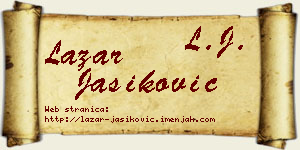 Lazar Jasiković vizit kartica